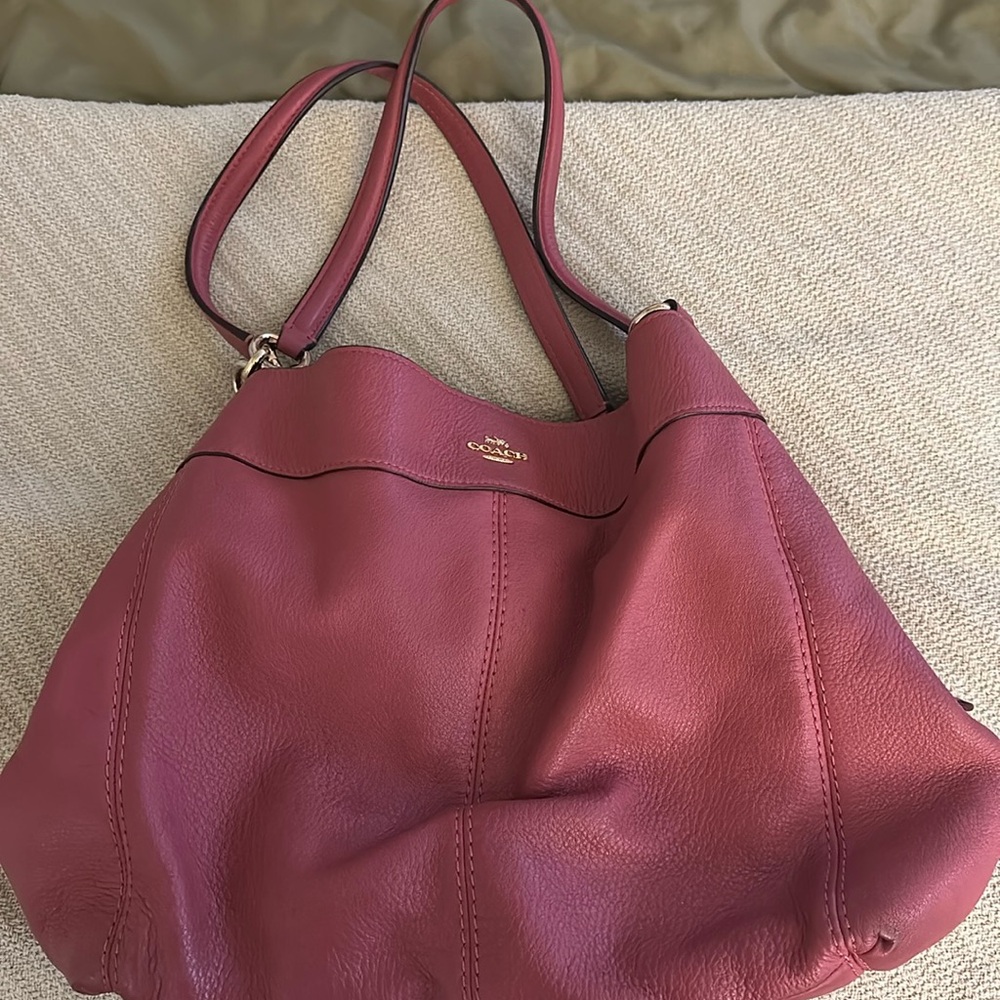 Pink Coach Hobo Bag